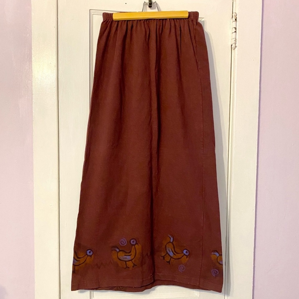 Bluefish burgundy maxi skirt.